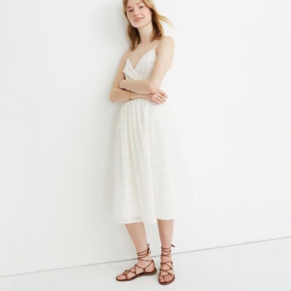 NWT Madewell  Floral Embroidered Pleat Wrap Dress - Picture 4 of 5